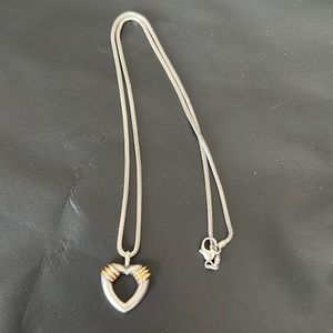 Silver and 18k gold necklace